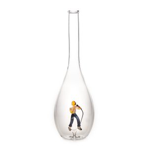 Díszpalack csepp alakú üveg Énekes figurával 0.5L