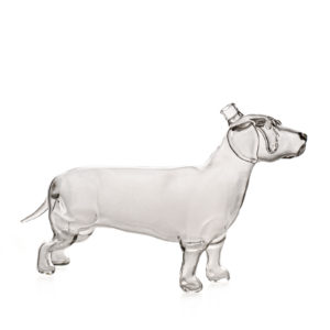 Díszpalack Tacskó kutya feltölthető üveg
