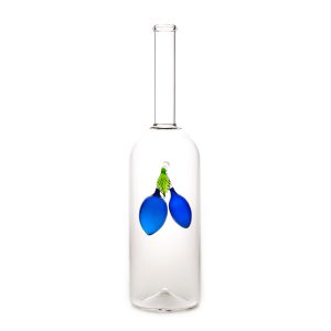 Díszpalack párhuzamos falú üveg Szilva figurával 0.5L