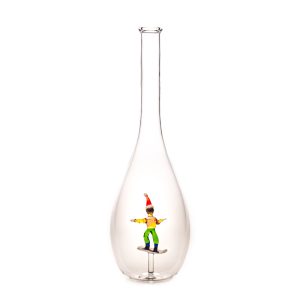 Díszpalack csepp alakú üveg Snowboardos figurával 0.5L
