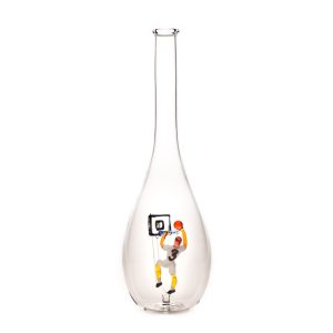 Díszpalack csepp alakú üveg Kosaras figurával 0.5L