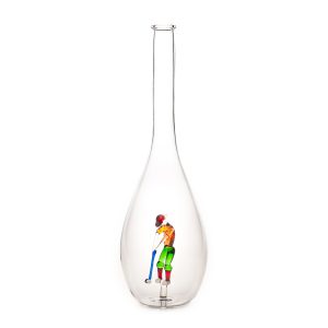 Díszpalack csepp alakú üveg Golfozó figurával 0.5L