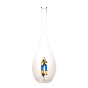 Díszpalack csepp alakú üveg Kertész figurával 0.5L
