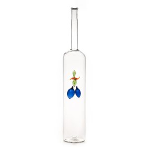 Díszpalack párhuzamos falú üveg Szilva figurával 1.5L