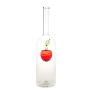 Díszpalack párhuzamos falú üveg Alma figurával 0.5L